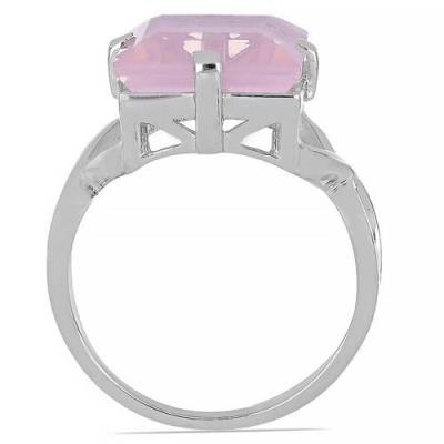 BUY 925 SILVER NATURAL ROSE QUARTZ GEMSTONE BIG STONE RING